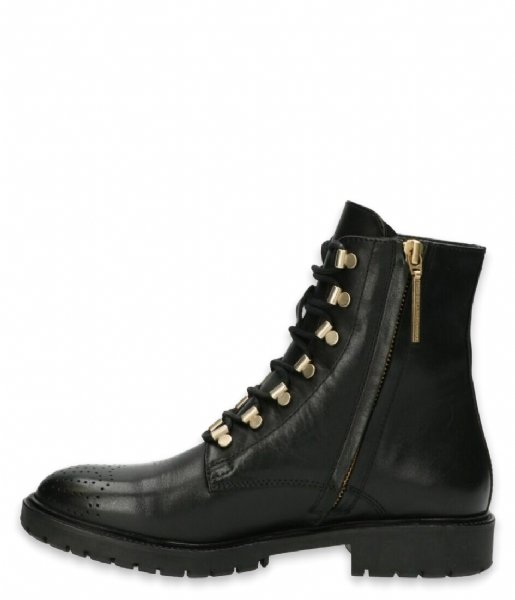 Fred de la Bretoniere  Ankle Boot Laceup Nappa Leather Black (1000)